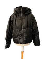 ZARA Black Faux Leather Padded