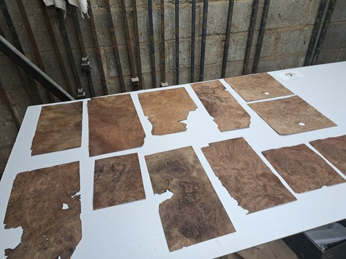 Burr walnut veneer sheets - veneer,
