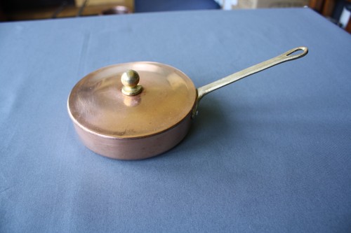 Copper saute pan - with, lid.