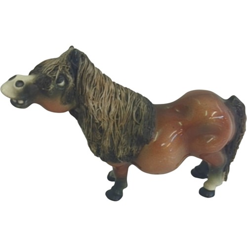 Ceramic horse figurine brown - ceramic,