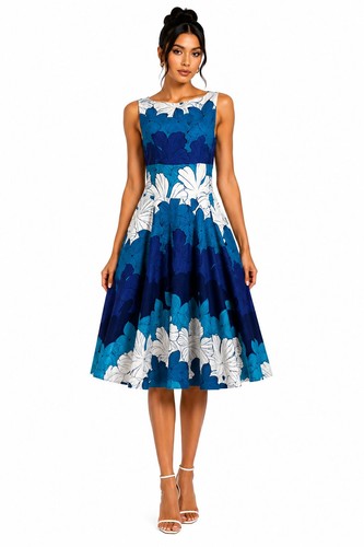 Phase eight blue - floral, midi