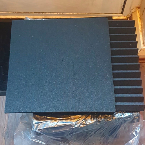 Black foam acoustic panel - black,