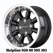 Mini 1300 S 7x13 Superlight MK2 Design Alloy Wheels x 4 (NEW) Black