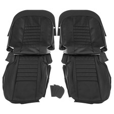 MGB / GT 1969 Front Seat Covers Pair Black Leather Type 2 style , 641-311