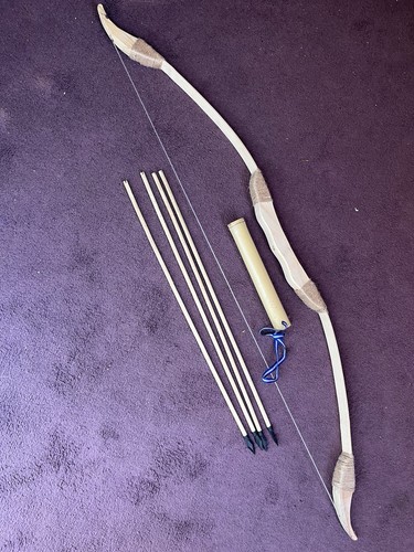 Classic wooden bow and arrow - bow,