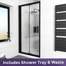 Nes Home Black Bi Fold Shower