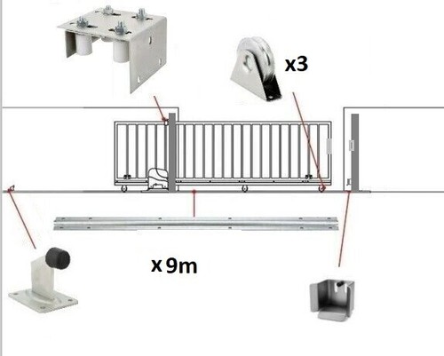 Sliding gate kit tracks - sliding, kit;