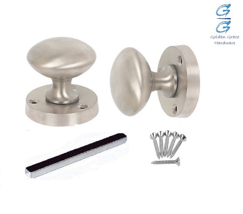 Pair door knobs satin - door,