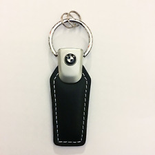 🌟BMW🌟GENUINE METAL 3D CHROME  KEYRING KEYCHAIN FOB LEATHER