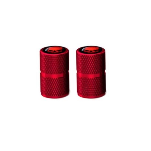 Valve dust caps red - valve, skull