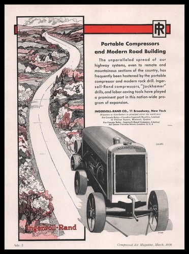 1930 ingersoll rand portable - ingersoll,