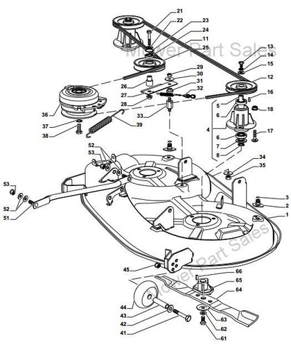 Cutter deck drive belt fits - deck,
