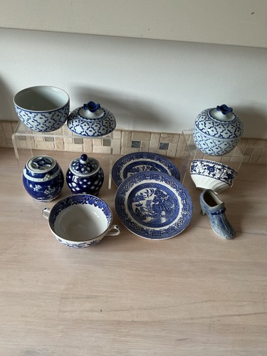Job lot blue white china - job,