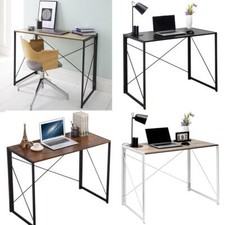 Folding Computer Desk Wooden Foldable Study Coffee Table Laptop Office PC MAC