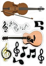 Music Guitar Cake Topper Party