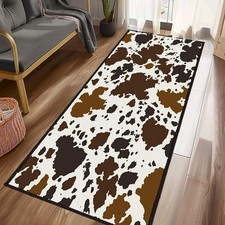 2x6 Hallway Runner Rugs,Cowhide Rug Cow Print Rug for Bedroom Western Rugs Ba...
