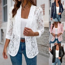 Womens Lace Floral Cardigan