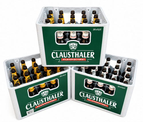 Strong clausthaler beer crate - clausthaler,