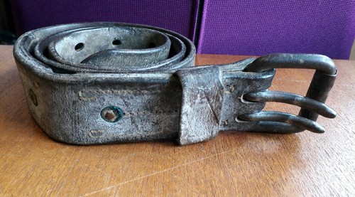 Antique ww1 iron buckled - antique,