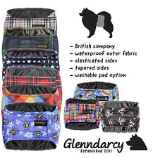 Glenndarcy Male Dog Belly Bands / Belt Nappy Diaper -  Waterproof Fabric 