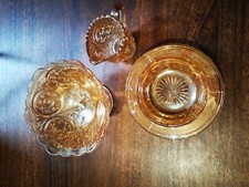 Vintage Carnival Glass Ruffled