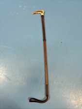 Antique Riding Crop ~ Antler Handle ~ English Euro Equestrian Hunting & Leisure