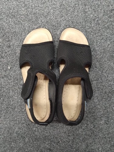 Ladies fly flot black sandals - ladies,