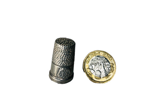 Pewter thimble vintage - thimble, random