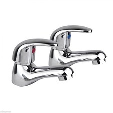 Chrome Sink Basin Taps Lever