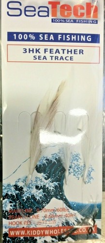 Mackerel feathers white 3 - feathers,