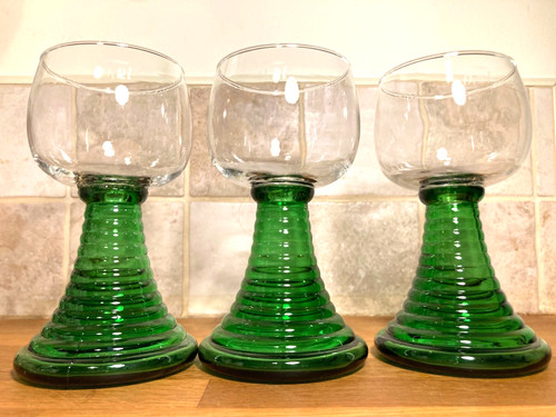 Set of  3 Retro Large Roemer