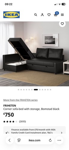 Ikea friheten corner sofa - sofa, bed