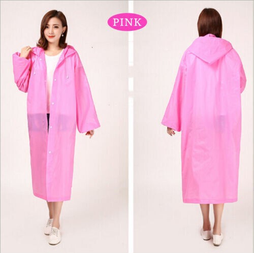 Pink waterproof poncho - pink,