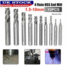 10x Tungsten Carbide 4 Flutes