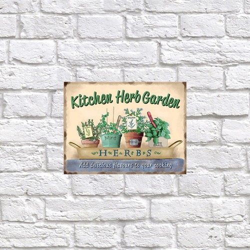 Kitchen herb garden - herb, tin