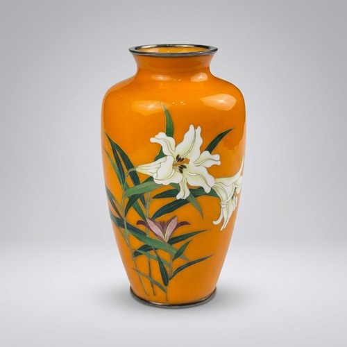 Japanese cloisonne vase - japanese, 7"