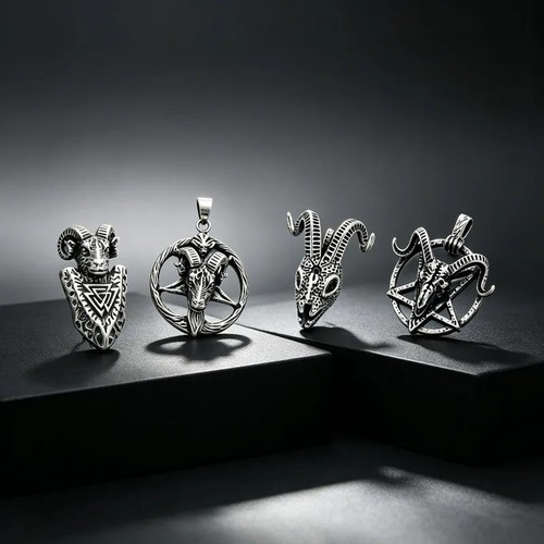Gothic ram head pendant - gothic,