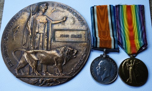 Wwi medal pair plaque bruce - wwi,
