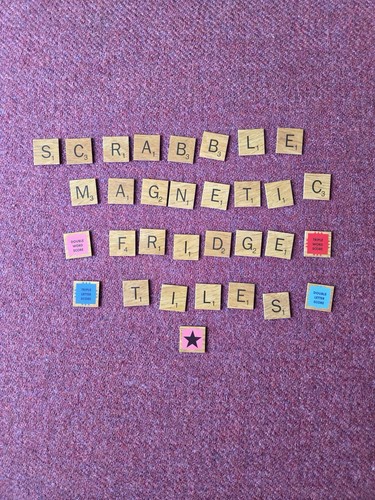 Scrabble magnetic fridge tiles - fridge,