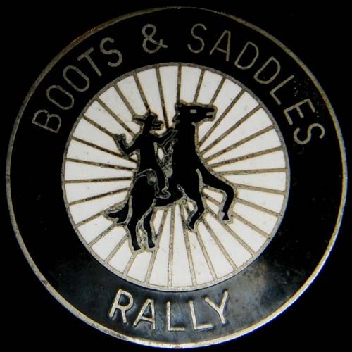 Boots saddles rally - &, pin