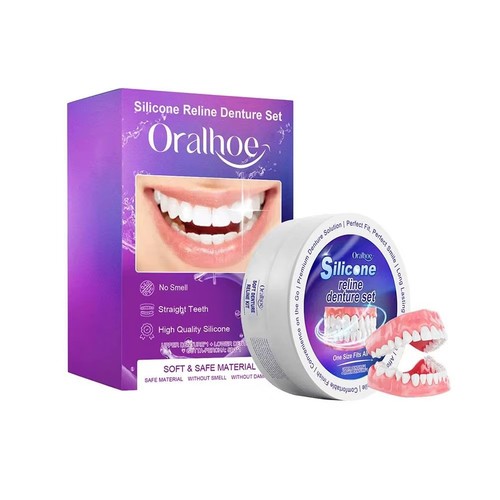 Silicone denture set - denture, for