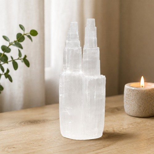 Selenite crystal mountain twin - selenite,
