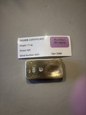 925 Silver Bullion Bar Ingot