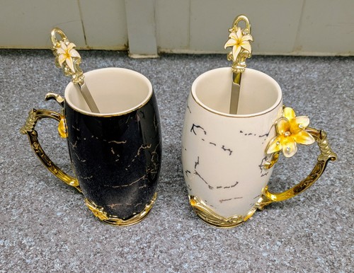 Enamel flower coffee - enamel, tea