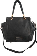 Marc Jacobs Black Leather Large  Tote Bag