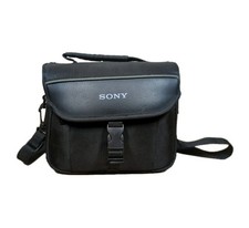 Vintage SONY Camera Bag Shoulder Strap Zipped Pockets Removable Inserts Black