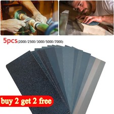 5X Wet Dry Sand Paper Polishing 2000-7000 Grit For Car Paint Glass Wood Tool New