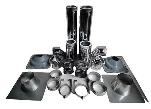 Twin wall flue pipe - 6",