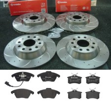 FOR SEAT LEON 2.0 FR CR TDi FRONT REAR BREMBO DRILLED GROOVED BRAKE DISCS & PADS
