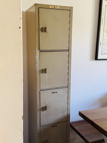 Vintage steel locker storage - vintage,